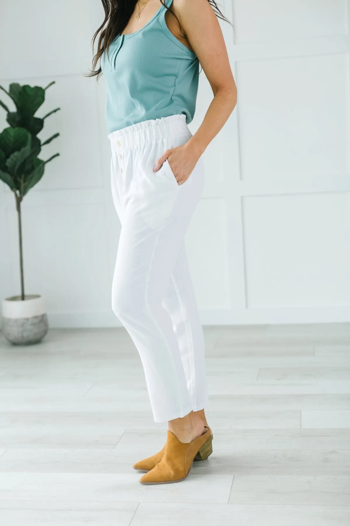 Seaside Linen Button Pants