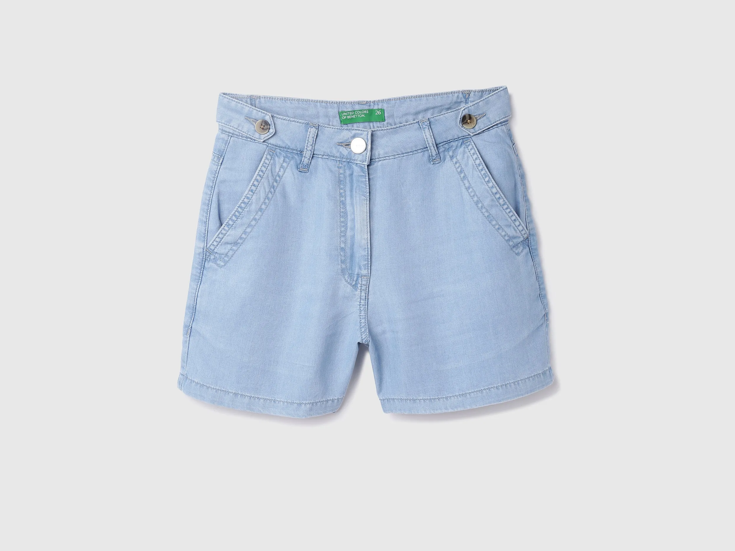 Tencel Solid Regular Length Women Shorts