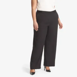 Tinsley Wide-Leg Trouser - Stretch Linen :: Black