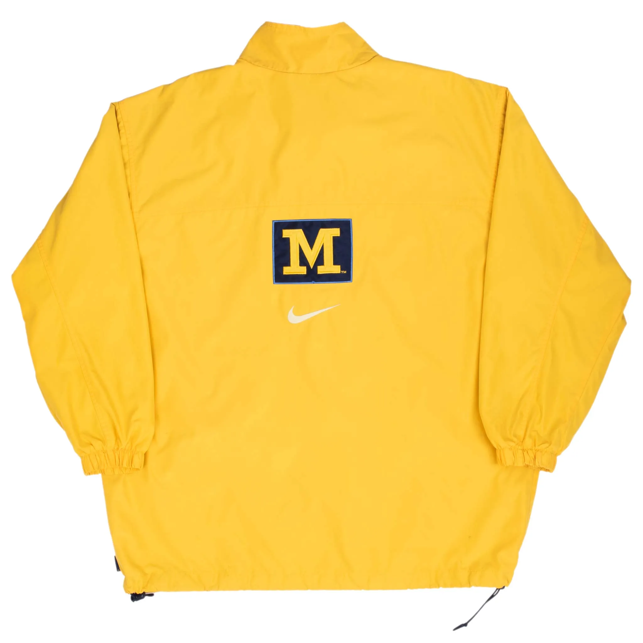 VINTAGE NIKE NCAA MICHIGAN UNIVERSITY YELLOW WINDBREAKER JACKET 1990S XL