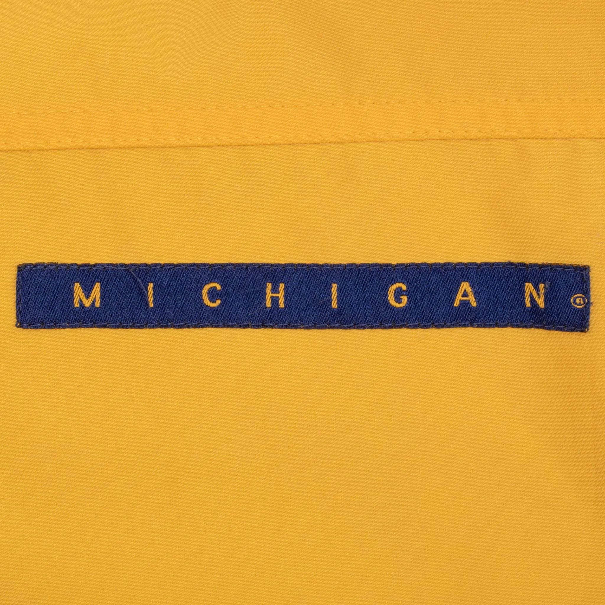 VINTAGE NIKE NCAA MICHIGAN UNIVERSITY YELLOW WINDBREAKER JACKET 1990S XL