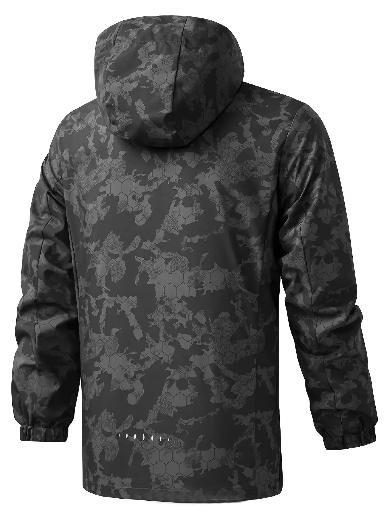 Warm Camouflage Pattern Print Hooded Windbreaker Outdoorjacket For Spring Autumn For Men | Perfect for Spring & Autumn