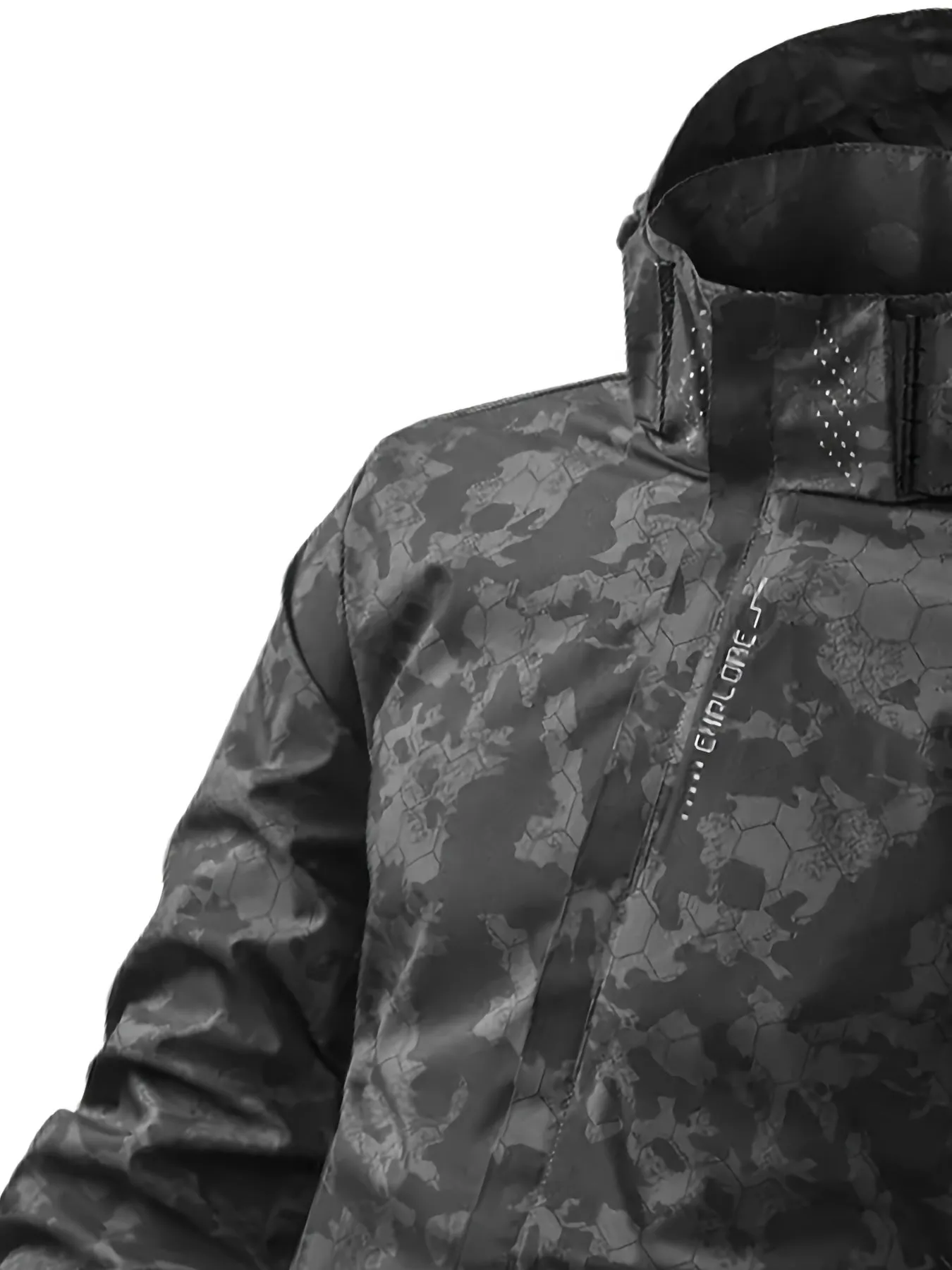 Warm Camouflage Pattern Print Hooded Windbreaker Outdoorjacket For Spring Autumn For Men | Perfect for Spring & Autumn